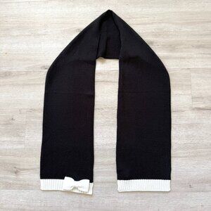Kate Spade Scarf Knit Black White Bow